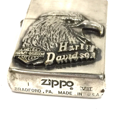 ジッポー オイルライター ハーレーダビッドソン イーグル シルバーカラー サイズ約5.5×3.8cm 喫煙具 ZIPPO_画像7