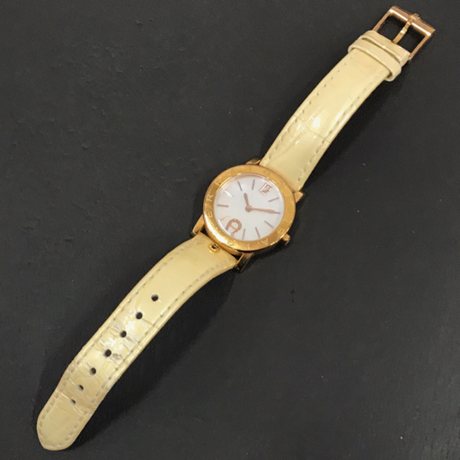 アイグナー CORTINA シェル文字盤 クォーツ 腕時計 レディース 純正ベルト 付属品有 ファッション小物 AIGNER A10810_画像4