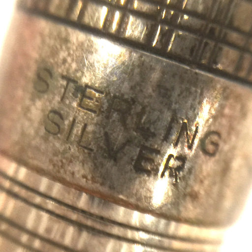 プラチナ 万年筆 ペン先 18K-WG 字幅 中字 本体 STERLING SILVER カートリッジ式 インクなし 全長約14cm 文房具_画像7