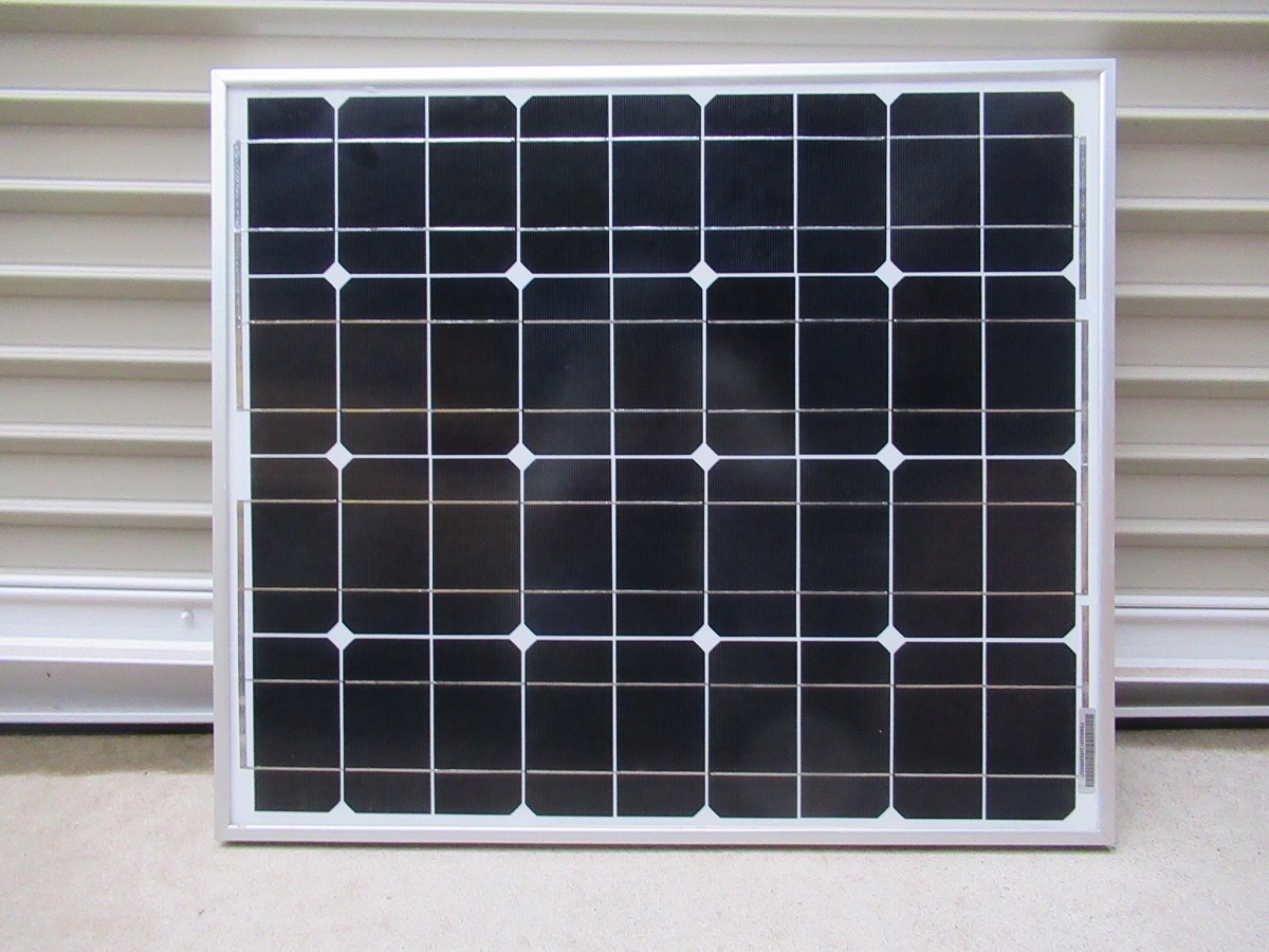 単結晶 50W ソーラーパネル FS-M50-36 太陽光発電 エコ 節約 Used 動作品　③_画像2