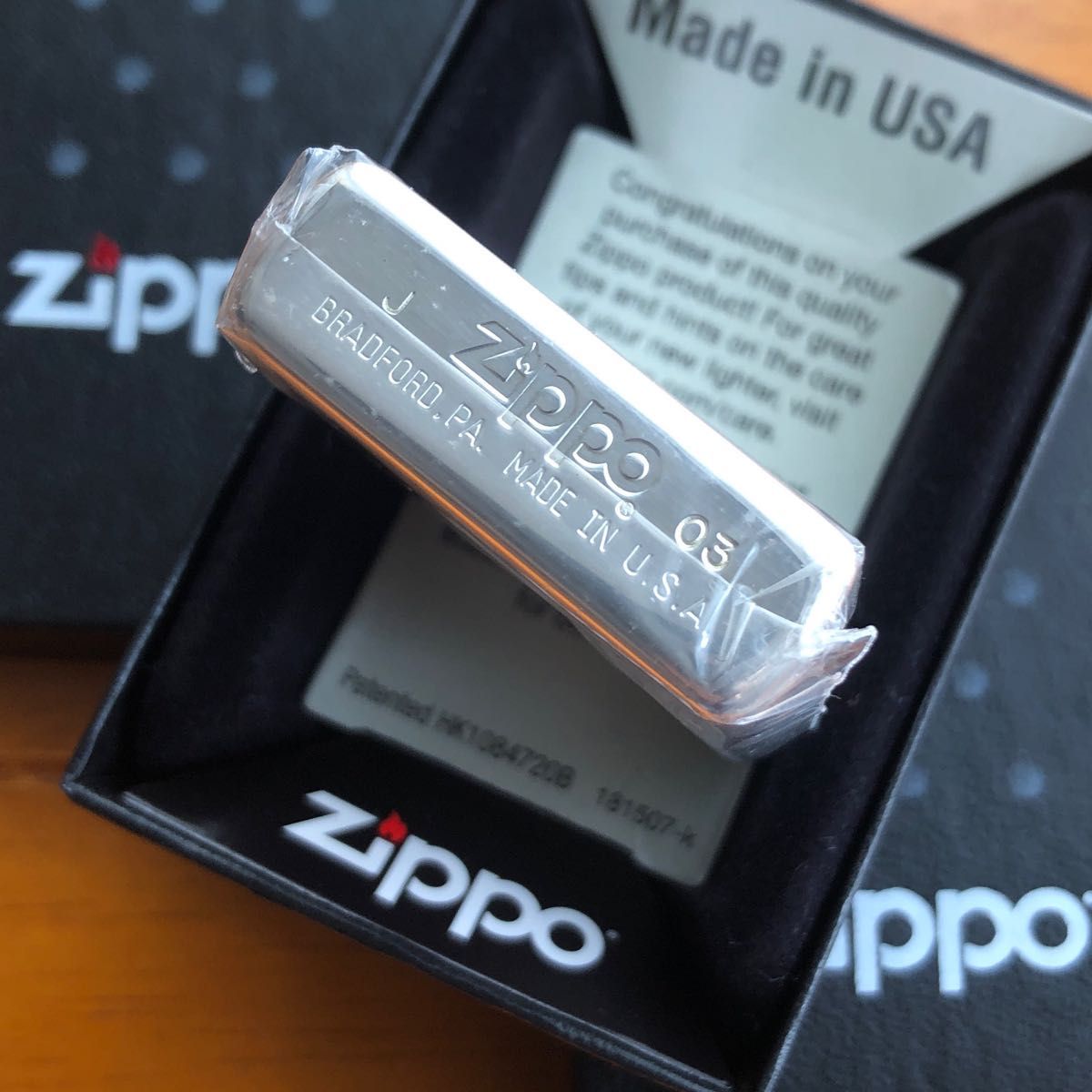 【未開封品】zippo 2003年 vintage 手彫り 銀10μ 銀仕上仕様
