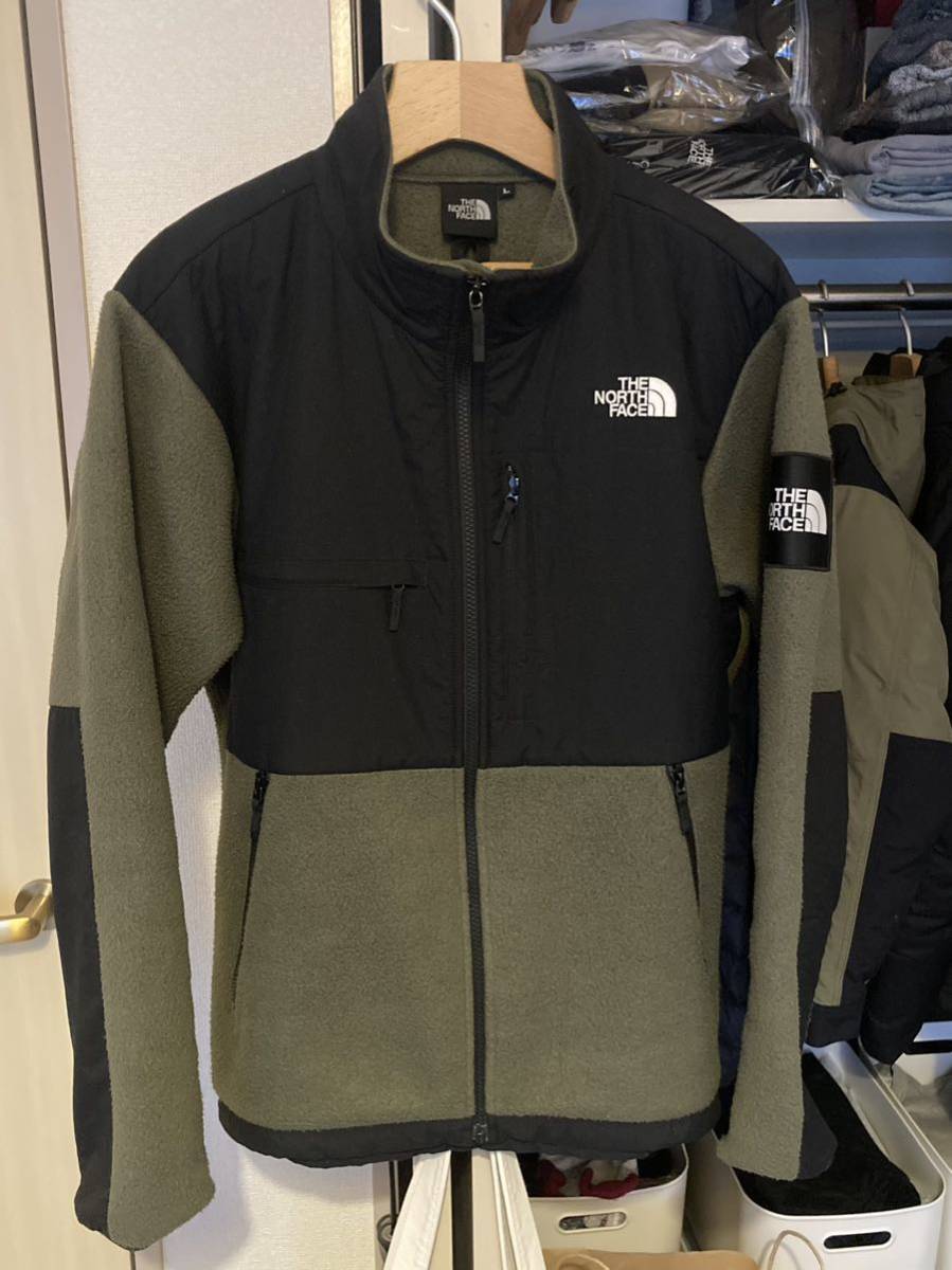 美品 THE NORTH FACE ノースフェイス デナリジャケット Lサイズ ニュートープ スクエアロゴ ボックスロゴ