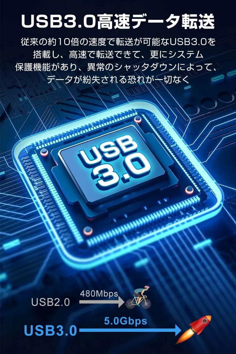 CD/DVDドライブ 外付け USB3.0/Type Cポート付き 読込み 書き込み 外付け薄型 静音 高速書き込み