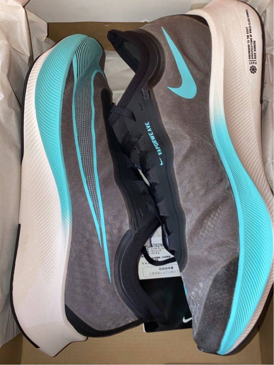 【初期人気モデル・即完売】Nike Zoom Fly 3 “BLACK/AURORA GREEN“ナイキ ズーム フライ 3 (AT8240-002)黒25.5cm箱あり_画像3