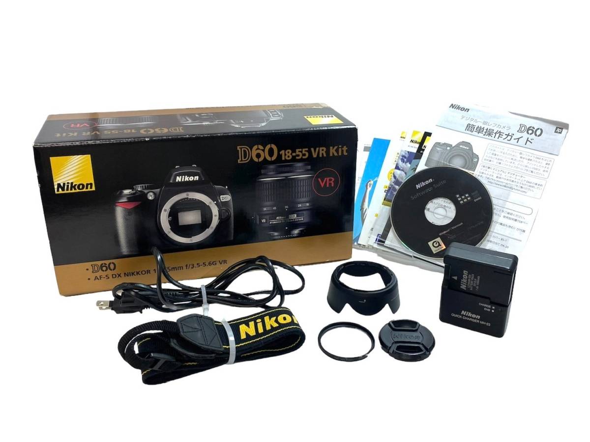 Nikon/ニコン D60 + 18-55mm 1:3.5-5.6 VR Kit レンズキット デジタル 一眼レフ カメラ DIGITAL CAMERA (45788S10)_画像9