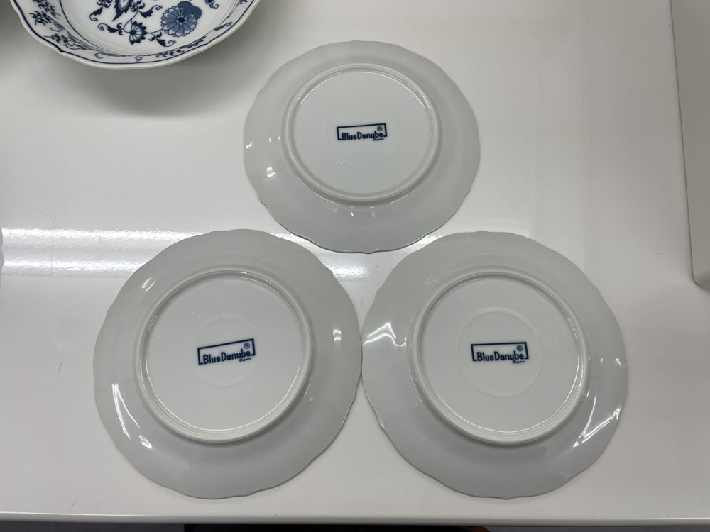 Blue Danube 【19ｃｍ深皿×5 17ｃｍプレート×3】８点 まとめ売り ブルーダニューブ 食器 青 札幌市手稲区_画像5