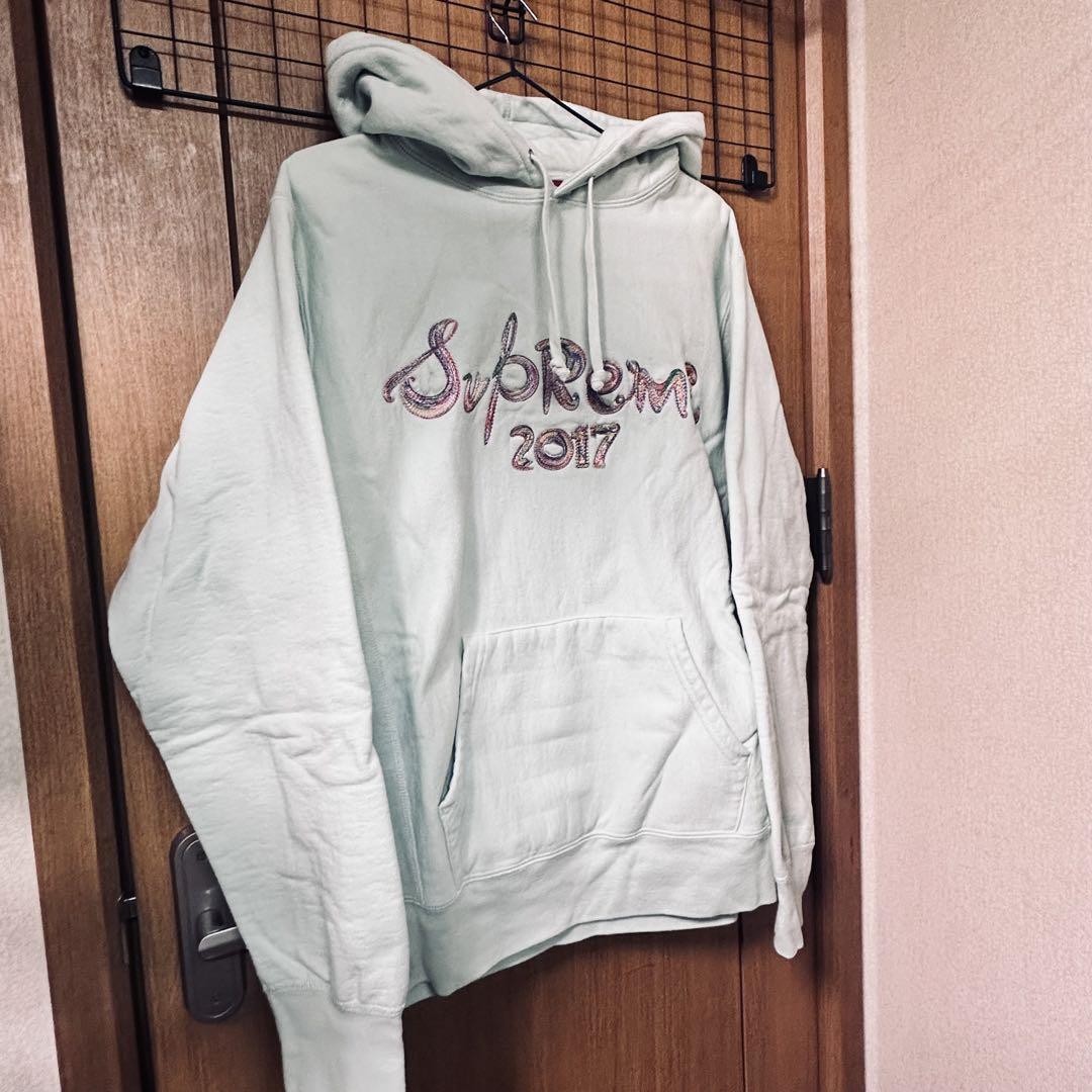 Supreme Embroidered Brush Logo Hooded_画像1