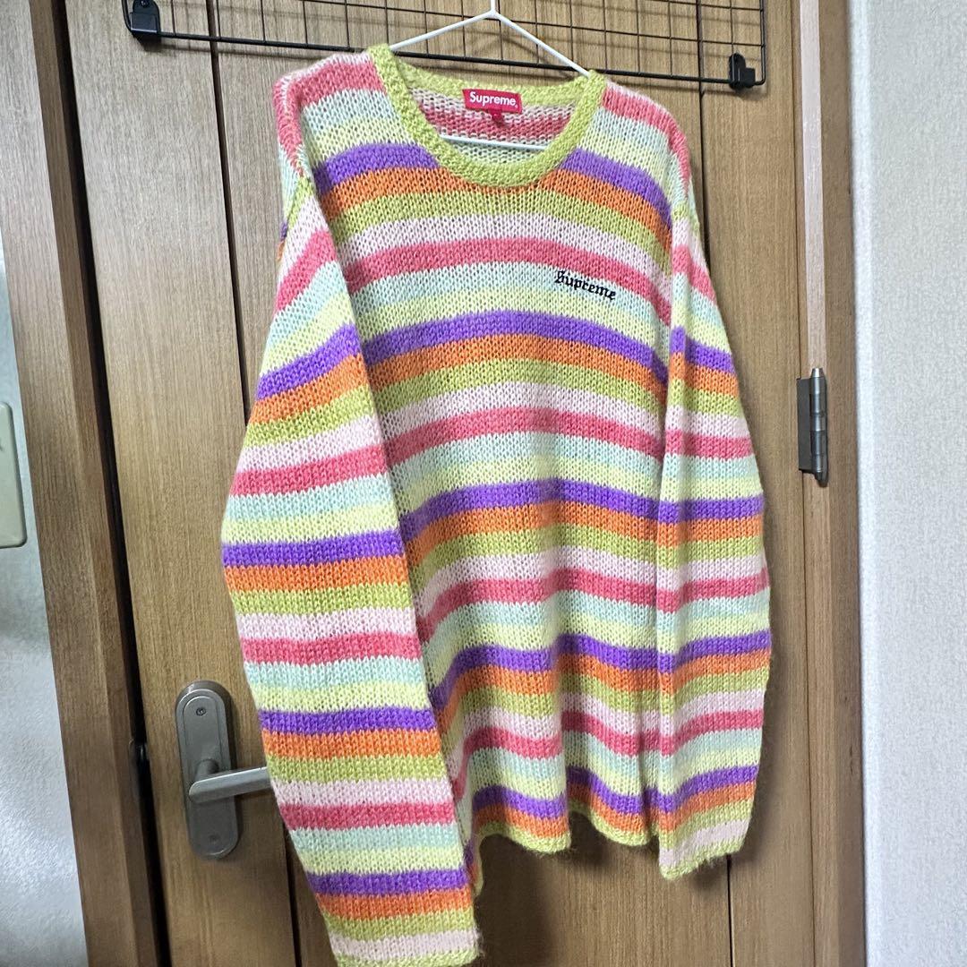 新発売】 Lサイズ Green Acid Sweater Mohair Stripe Supreme Lサイズ