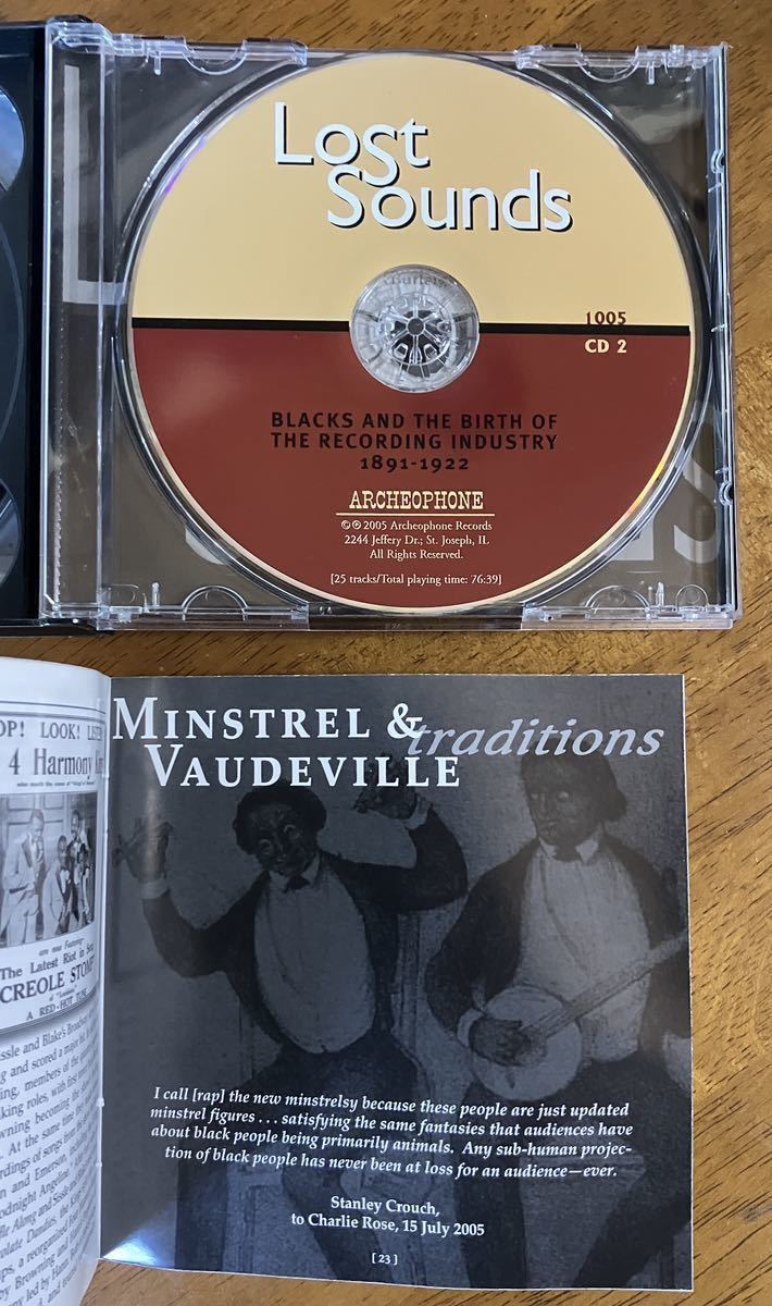 「LOST SOUNDS BLACKS & THE BIRTH THE RECORDING INDUSTRY 1891-1922」blues jazz 貴重音源コンピ 輸入盤CD 2枚組 Archeophone Records _画像9