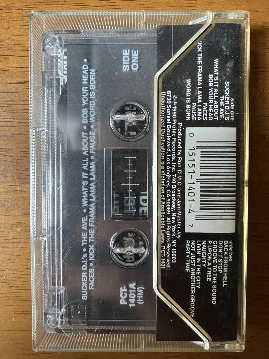 「BACK FROM HELL」 バックフロムヘル RUN DMC 輸入カセットテープ 1990年発売の画像2