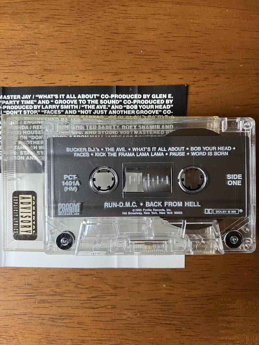 「BACK FROM HELL」 バックフロムヘル RUN DMC 輸入カセットテープ 1990年発売の画像4