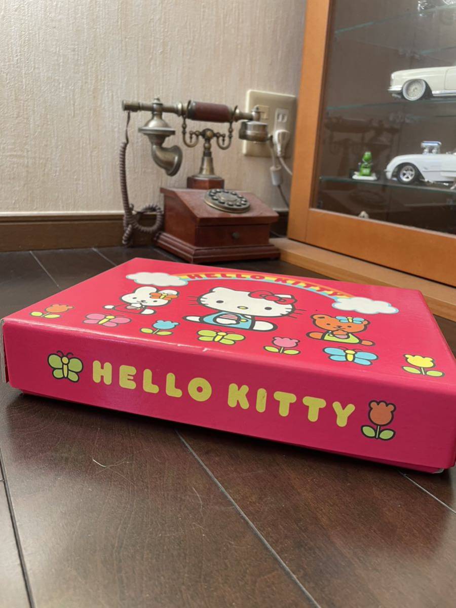 年代物 Sanrio サンリオ Hello kitty ハローキティ おどうぐばこ お道具箱 学校 整理 収納 ボックス_画像3