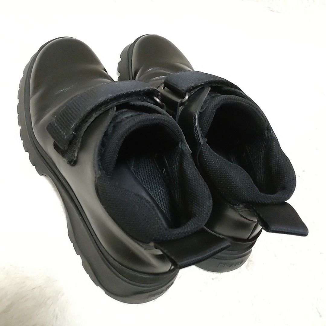 良品】PRADA プラダ ベルクロブーツ チャッカブーツ 革靴 良品】PRADA プラダ ベルクロブーツ チャッカブーツ 革靴
