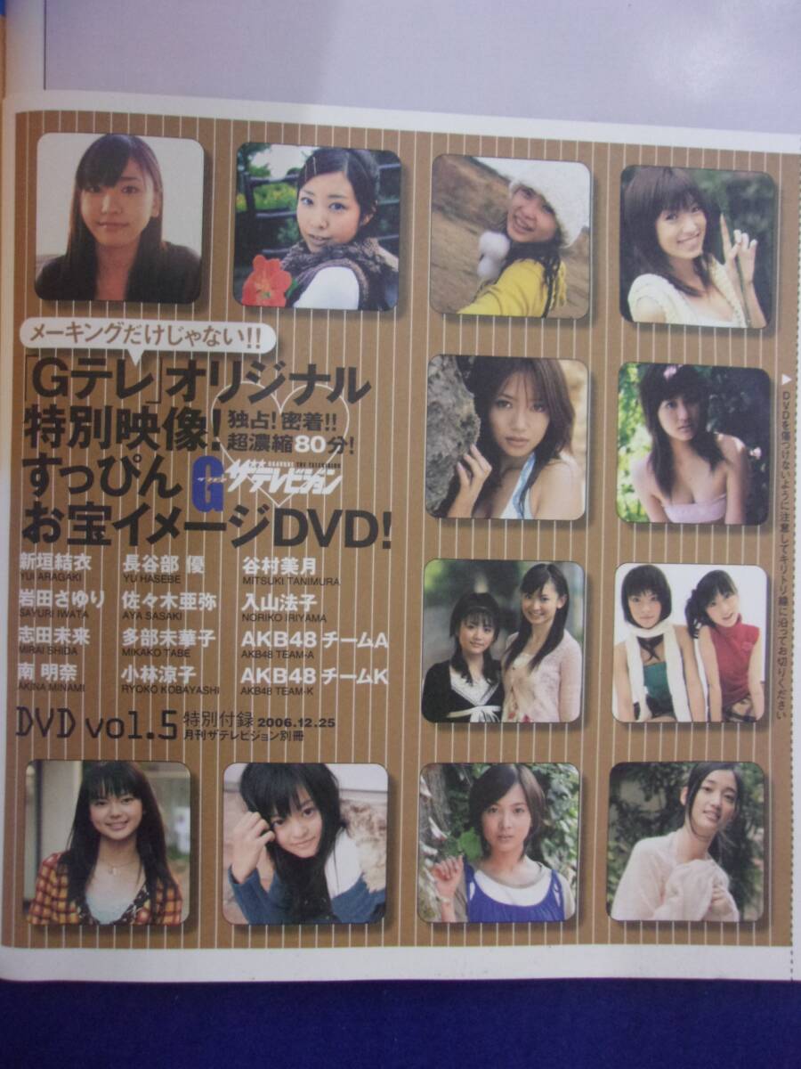 3017 グラビアザ・テレビジョン 2006年Vol.5 DVD付き/新垣結衣/岩田さゆり/南明奈_画像3