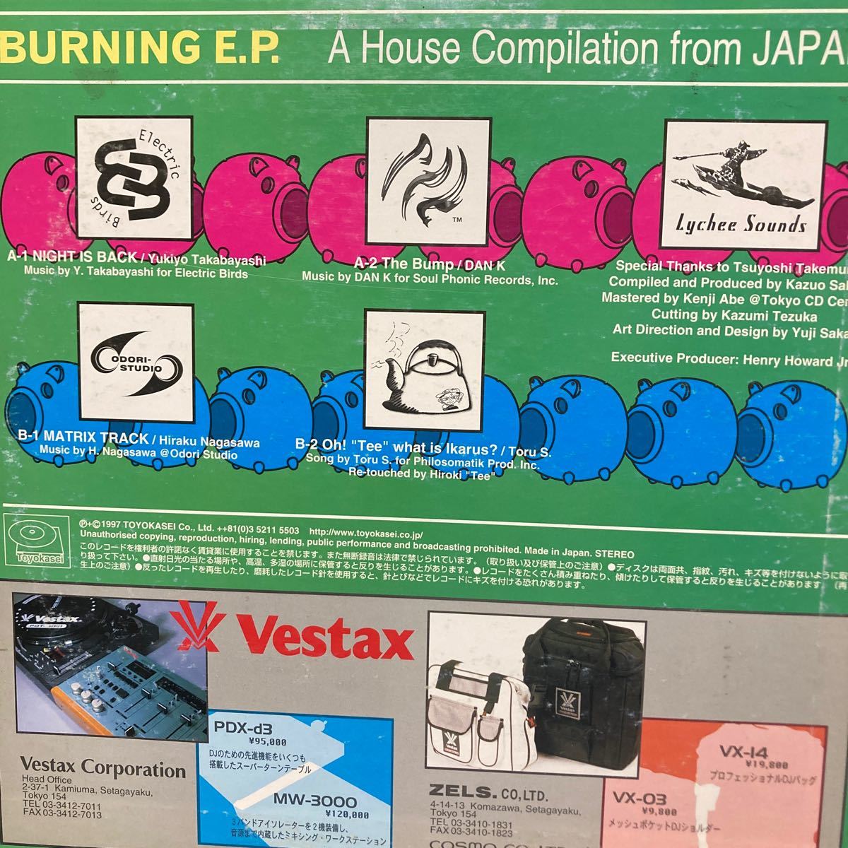 YUKIYO TAKABAYASHI, DAN K, HIRAKU NAGASAWA, TORU.S, Burning E.P. 97 year Anne g radio-controller .pa needs deep house name record 