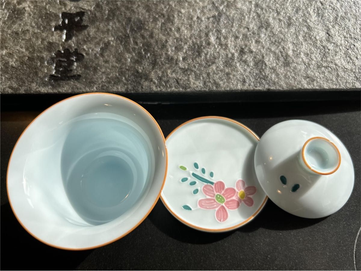 中国茶器　蓋碗　女性ぴったり　桜