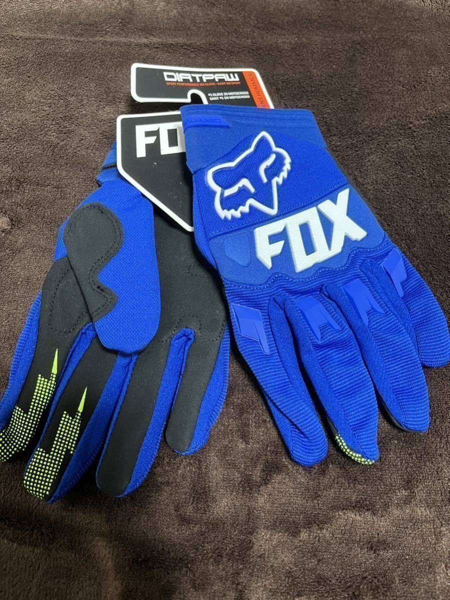 L【最安値】ブルー 青 FOX RACING フォックス グローブ手袋 バイク モトクロス オフロード MX レーシング MTB 春 夏 秋_画像1