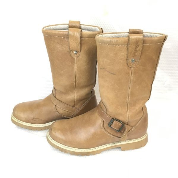  Wrangler /WRANGLER* Roo mania / -ply thickness original leather / engineer boots [6/24.5/ Camel /CAMEL] long boots / Western /Shoes*bWB97-10