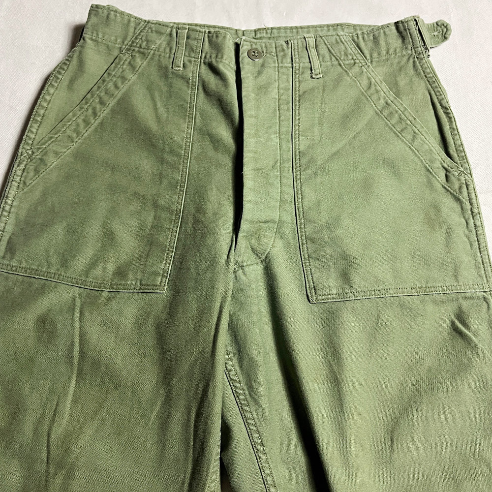 大人気! 60s U.S.ARMY OG107 OG-107 ユーティリティ UTILITY PANT パンツ アーミー アメリカ軍 ベイカー BAKER MEDIUM アジャスター付 レアの画像2