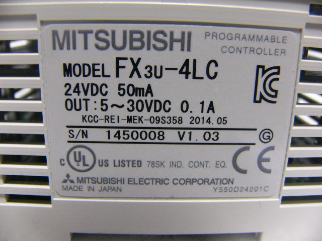★未使用に近い★ MITSUBISHI PLC FX3U-4LC 温度調節装置 _画像2