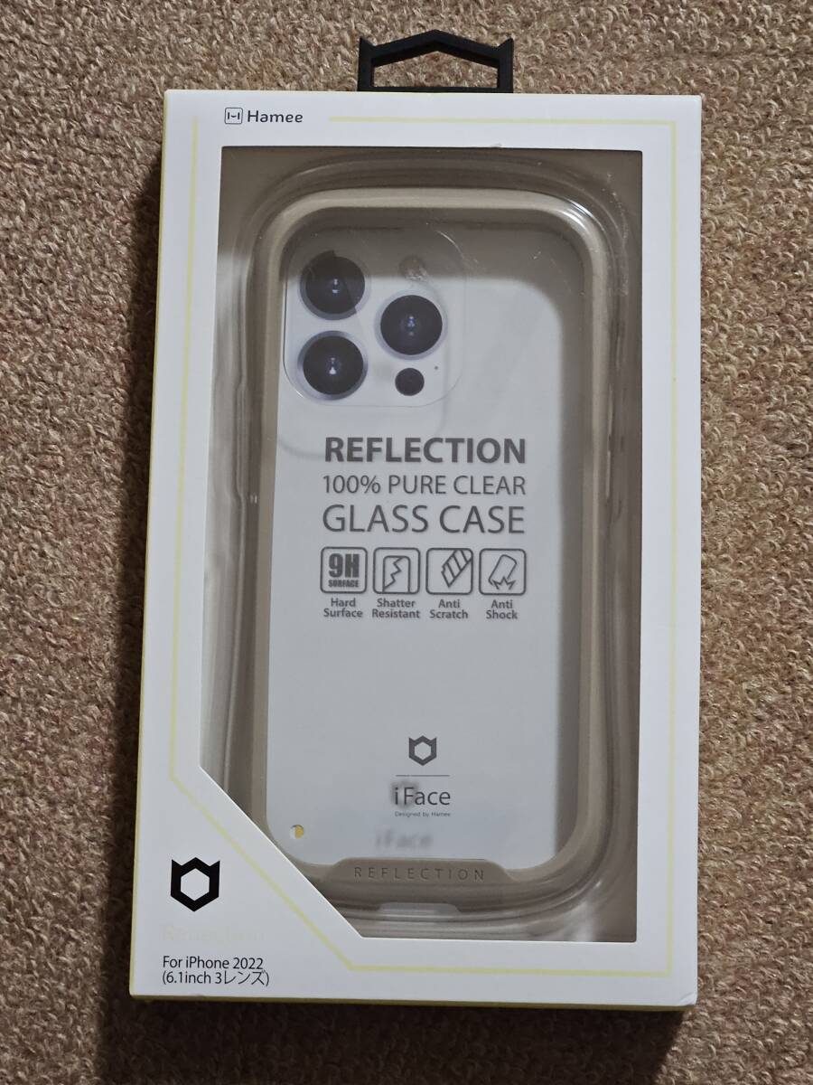 iPhone 14 Pro用 iFace Reflection強化ガラスクリアケース ベージュ 未開封の画像1