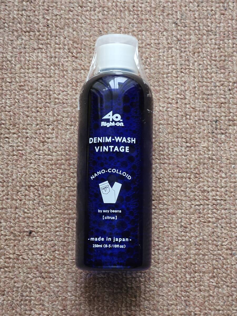 Right-on デニムウォッシュ デニム用洗剤 NANO COLLOID DENIM-WASH VINTAGE 250ml 未使用_画像1