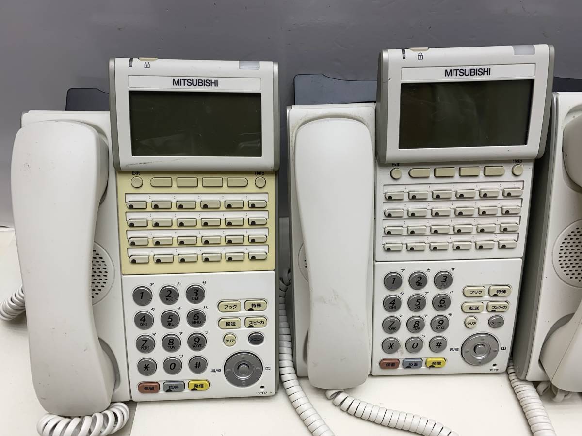 MITSUBISHI 三菱 NEC ビジネスフォン 電話機 ITL-24D-1D(WH)TEL 4台セット ジャンク品_画像3