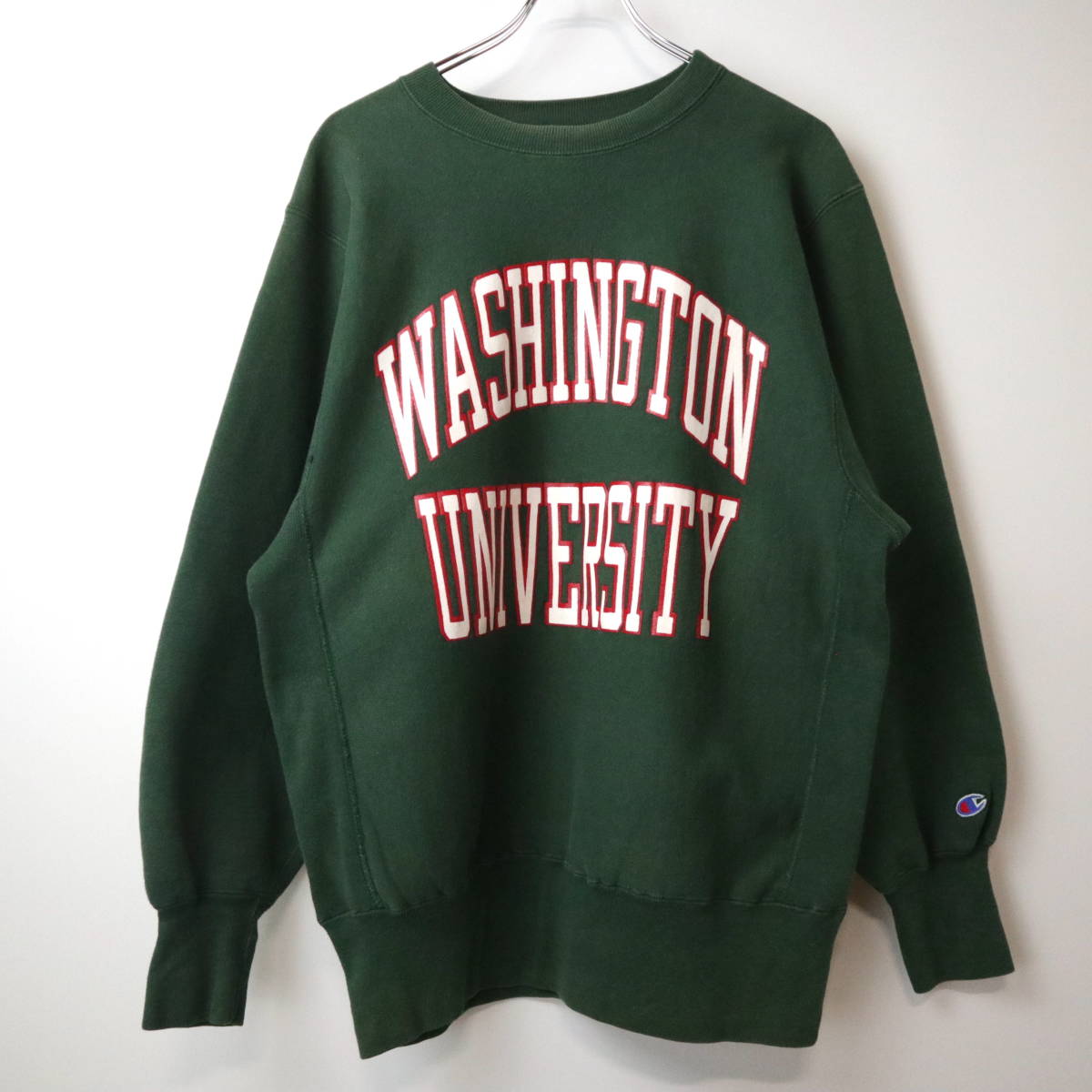 90s Champion リバースウィーブ Reverse Weave vintage ヴィンテージ USA製 アメリカ製 カレッジ チャンピオン 80s スウェット グリーン_画像1