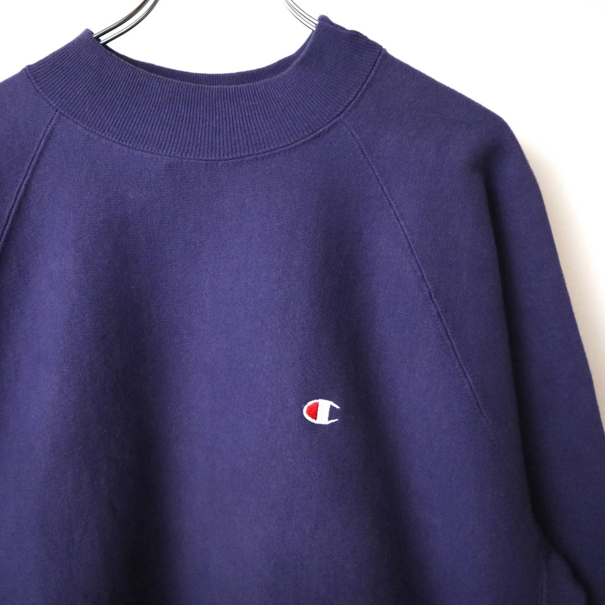 [DeadStock] 90s Champion リバースウィーブ モックネック Reverse Weave vintage ヴィンテージ USA製 チャンピオン スウェット パープル_画像2