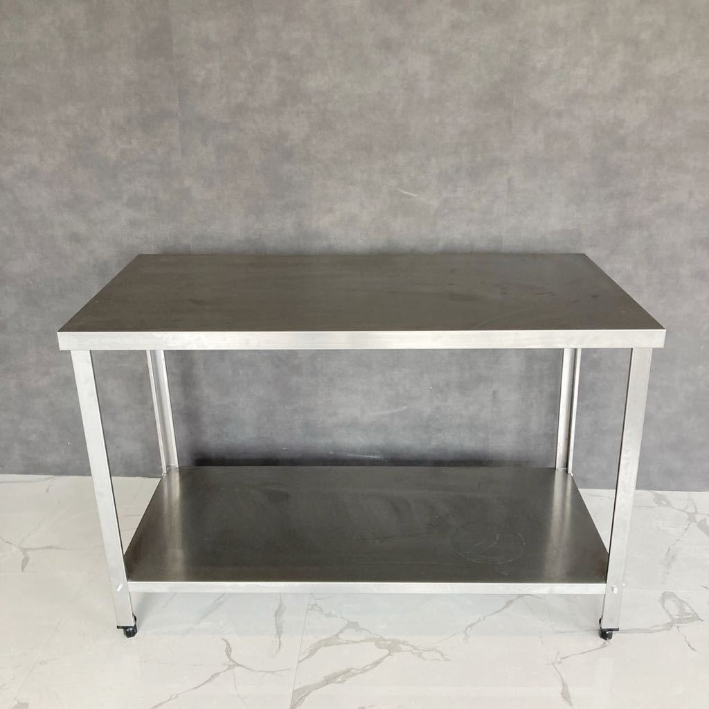 [ Fukuoka departure ] * beautiful goods stainless steel working bench kitchen table W1200×D600×H800mm used 