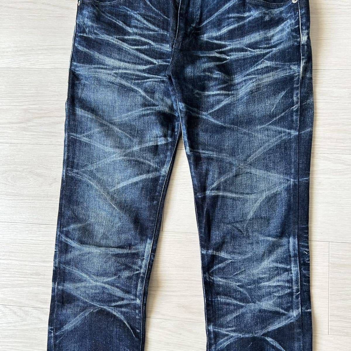 Rare 00s Japanese Label Semantic Design Weathered Denim Pants Flare Jeans Y2K archive lgb tornadomart goa ifsixwasnine kmrii_画像5