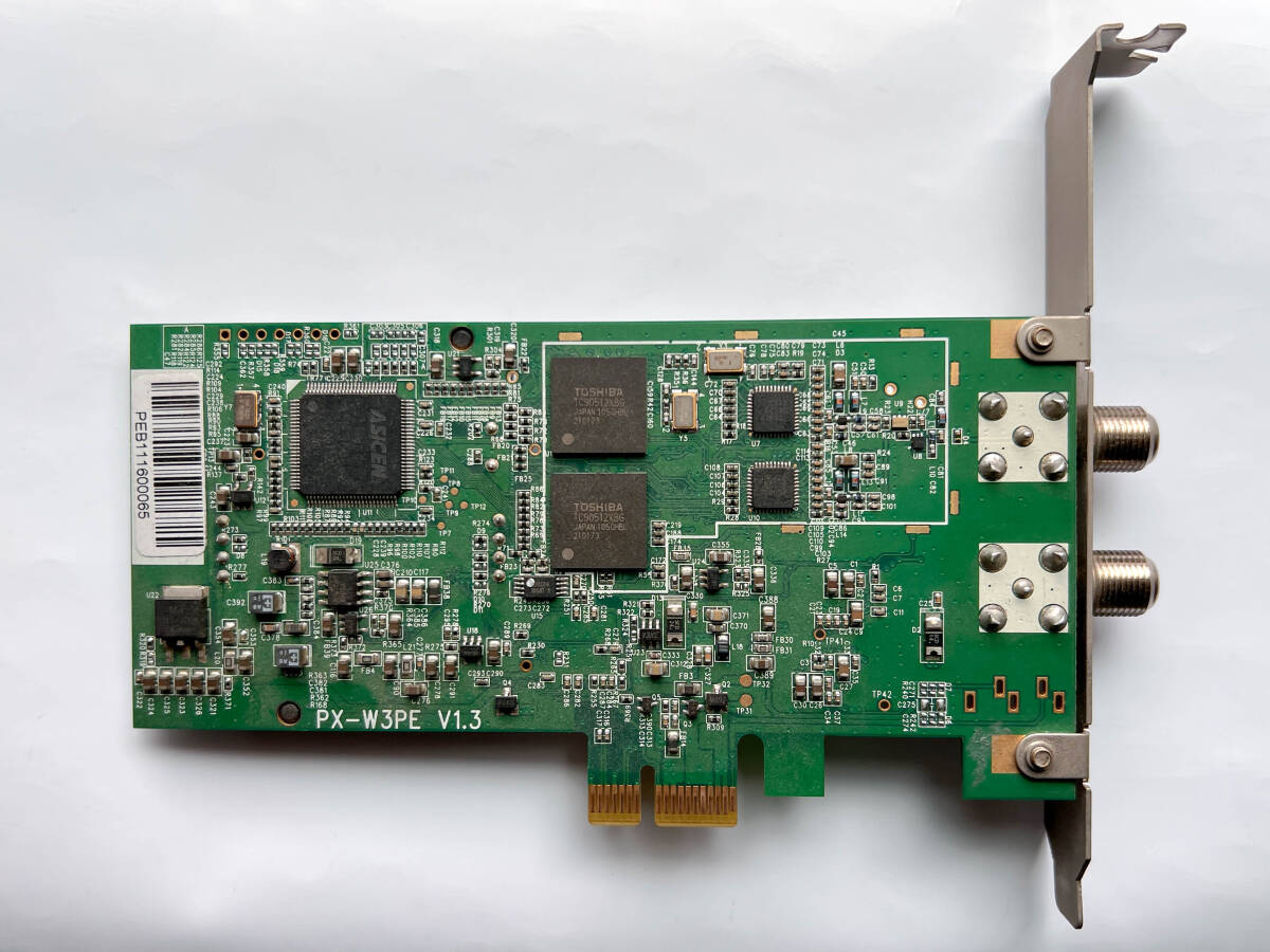 PX-W3PE REV1.3 動作確認済 中古 PLEX PCI Express接続 地上デジタル・BS・CS対応TVチューナー_画像3