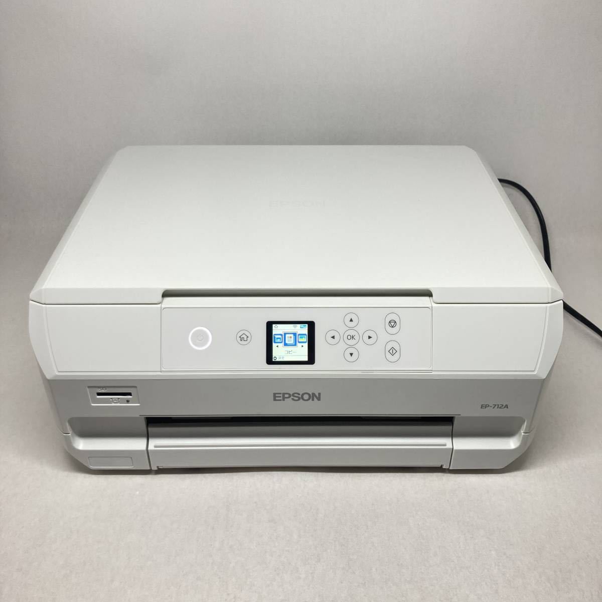 美品 EP-712A エプソン EPSON 2020年製 プリンター インクジェット A4 複合機 Wi-Fi 無線 コピー スキャナー 動作良好 1G2_画像2