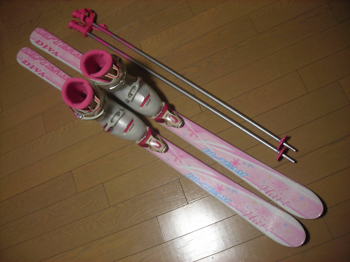 ジュニア/子ども★カービングスキーセット★板 Hart 138cm/ブーツ Hart 24cm★USED