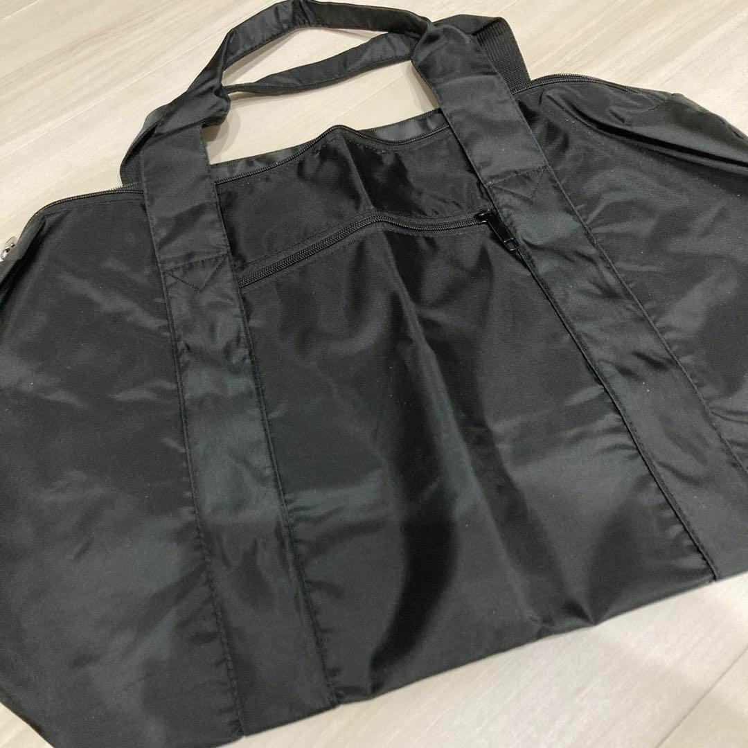 ★新品★ トートバッグ 大容量 黒 ボストンバッグ 旅行 旅行 防水 無地 ナイロン 鞄の画像9