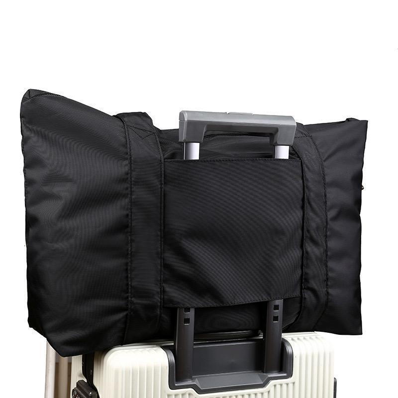 ★新品★ トートバッグ 大容量 黒 ボストンバッグ 旅行 旅行 防水 無地 ナイロン 鞄の画像2