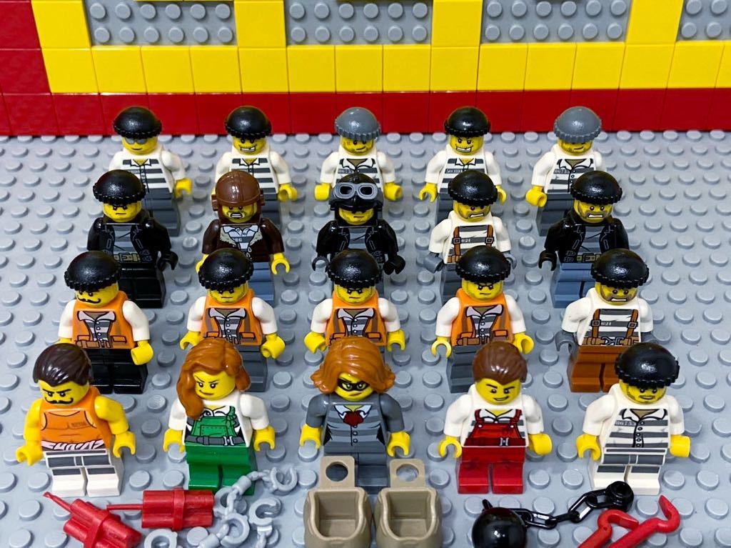☆悪党☆ レゴ ミニフィグ 大量20体 泥棒 強盗 囚人 ( LEGO 人形 ☆悪党☆ レゴ ミニフィグ 大量20体 泥棒 強盗 囚人 ( LEGO 人形