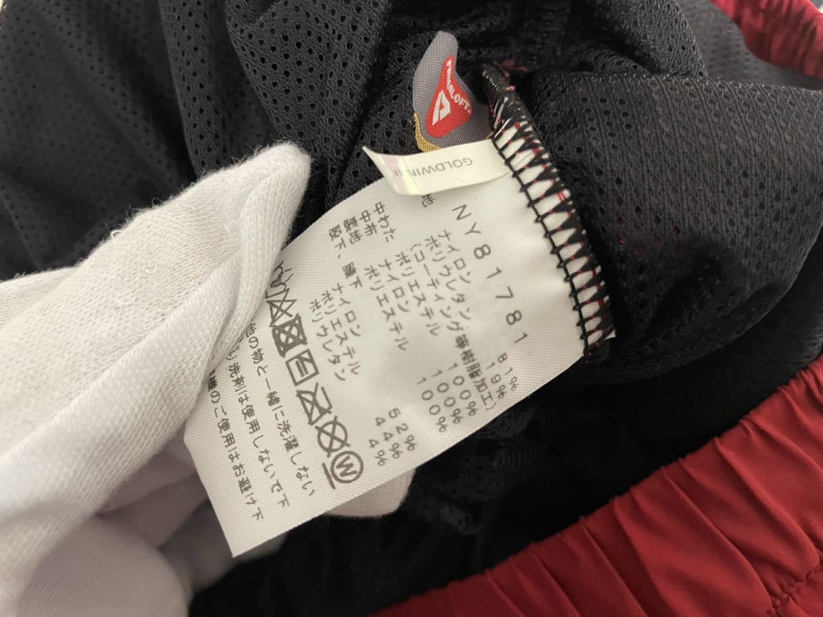 【極美品！1円スタート】ノースフェイス THE NORTH FACE 上下セット NY81774 NY81781セット売り Mサイズ 赤 レッド 希少 フーディー _画像8