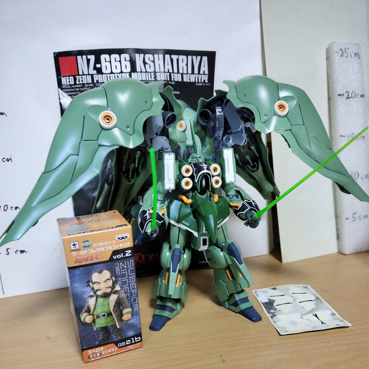 HGUC 1/144 NZ-666 クシャトリヤ 素組 完成品 ジャンク マリーダ ワールドコレクタブル フィギュア ガンダム NT UC HG リペアード ジオン_ジンネマンフィギュア付き