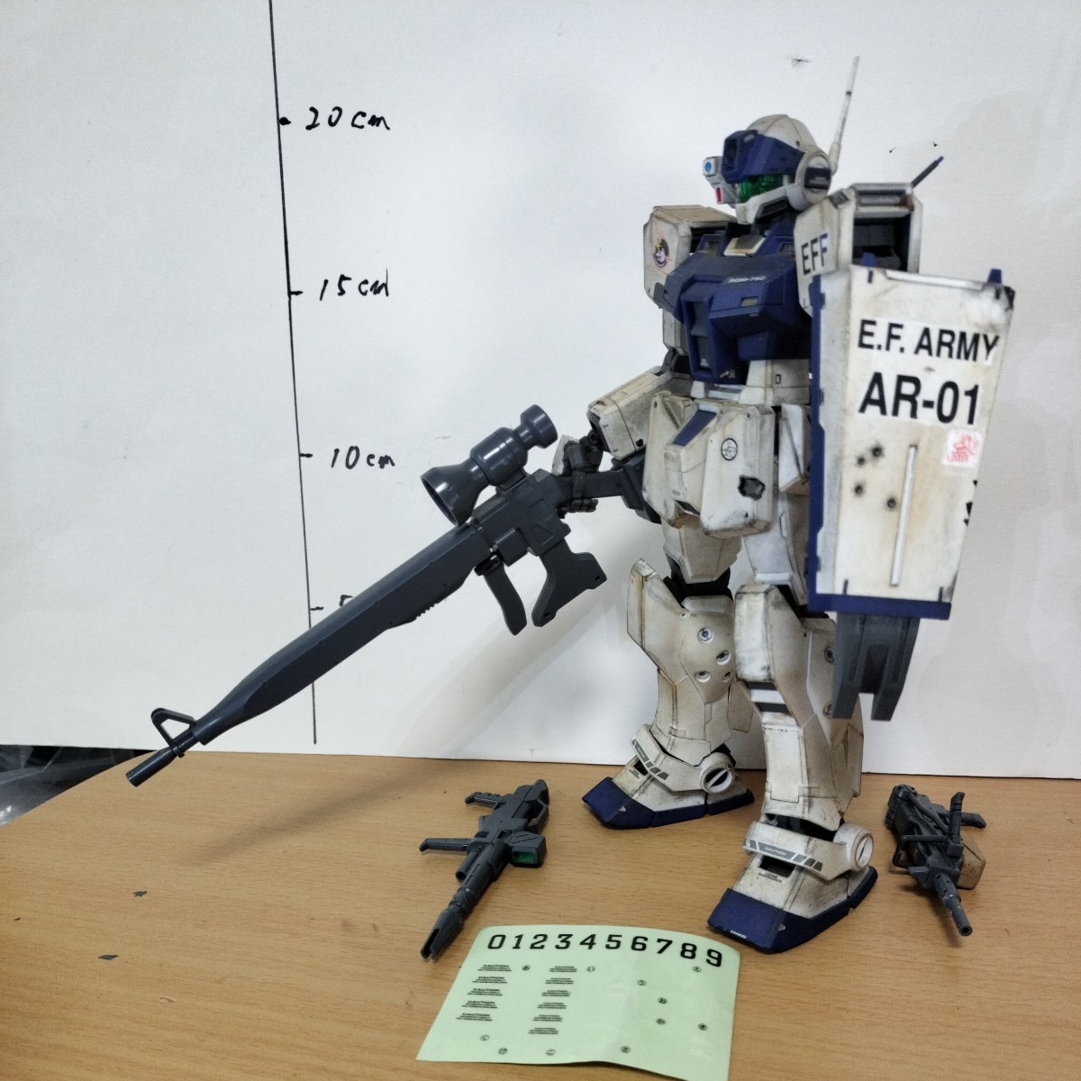 MG 1/100 プレバン 限定 ジム・スナイパーⅡ ホワイト・ディンゴ隊仕様 塗装 完成品 ガンダム ジャンク ガンプラ フィギュア HG 連邦軍_画像8