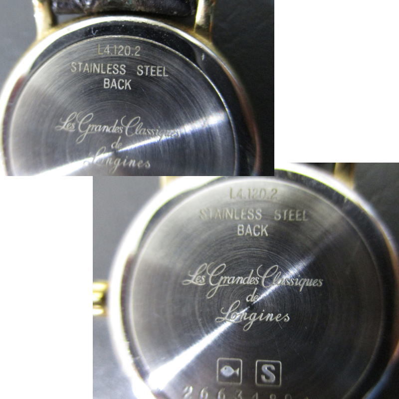【CP/S】LONGINES ロンジン グランドクラシック レディース 腕時計 L4.120.2 ゴールド文字盤 金文字盤 レザーベルト_画像8