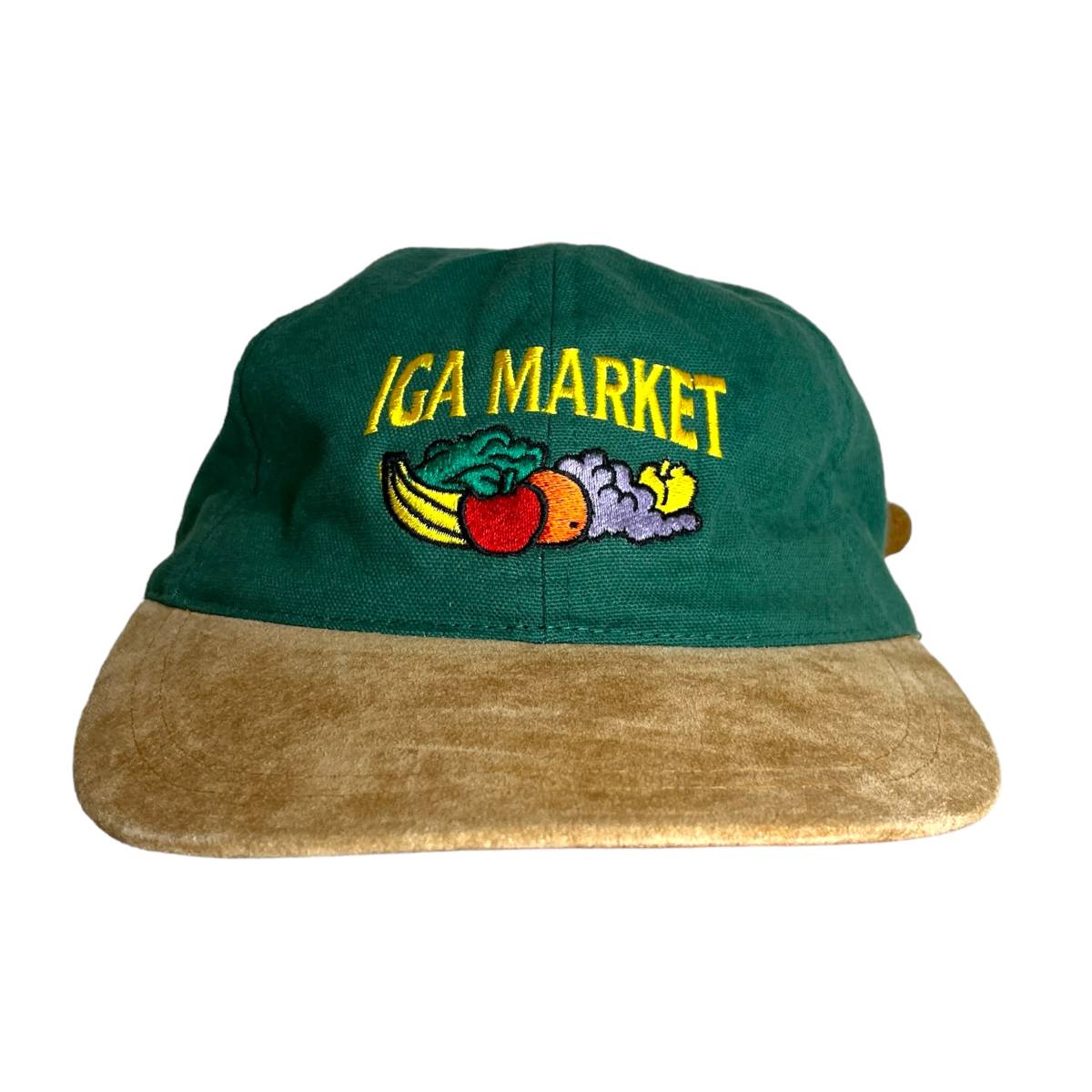 【キャップ/帽子】IGA MARKET(アイジーエーマーケット) キャップ ヌバック フルーツ スーパーマーケット ツートンカラー