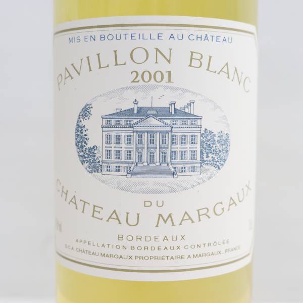 1円~PAVILLON BLANC DU CHATEAU MARGAUX（パヴィヨンブラン デュ シャトーマルゴー）2001 14.5％ 750ml X24B160019_画像2