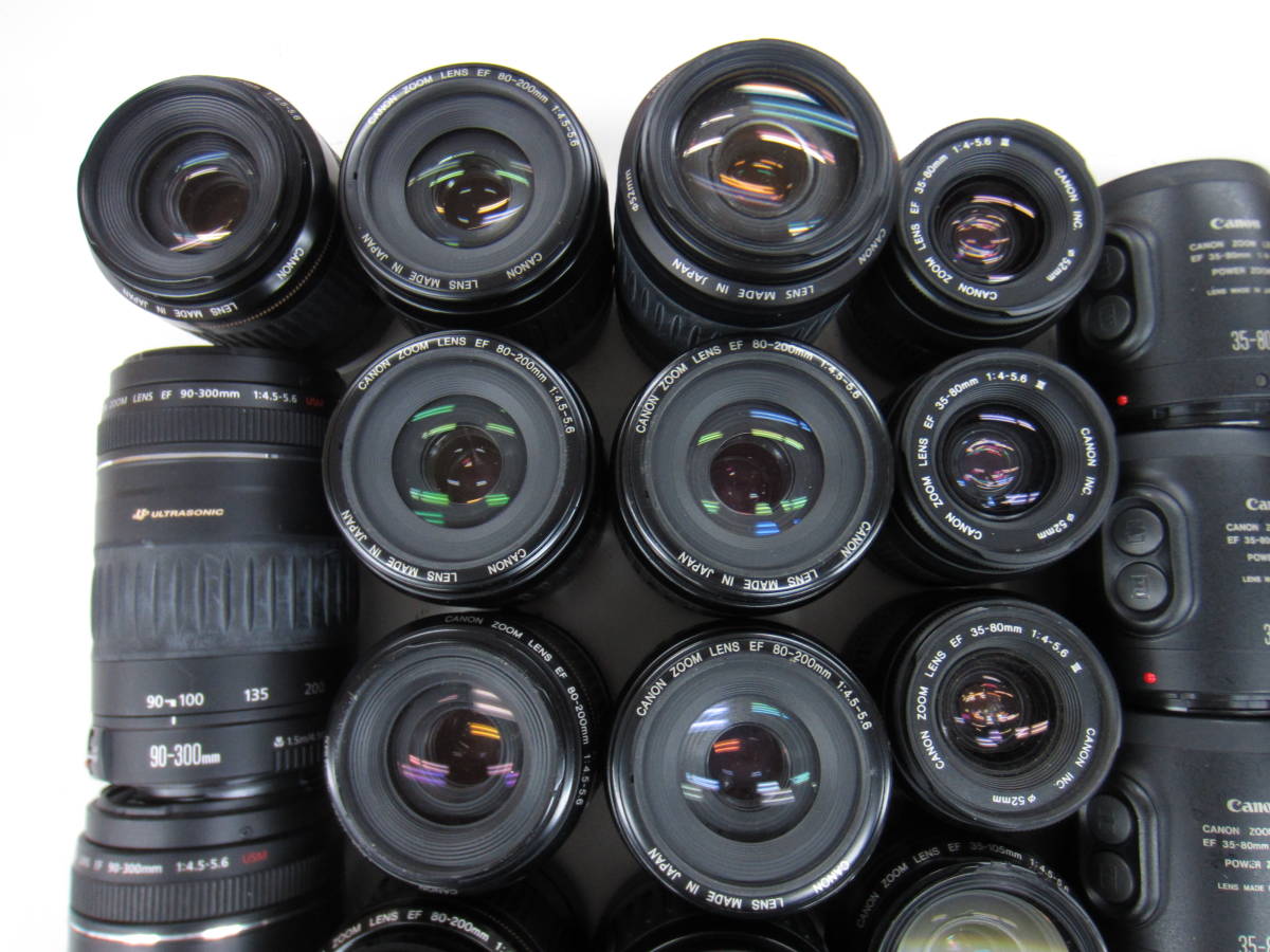 (4504K)ジャンク CanonキヤノンEF 28-80mm3.5-5.6Ⅳ ⅤUSM 35-80mm4-5.6 Ⅲ 80-200mm4.5-5.6等まとめて大量セット77点 動作未確認 同梱不可_画像8