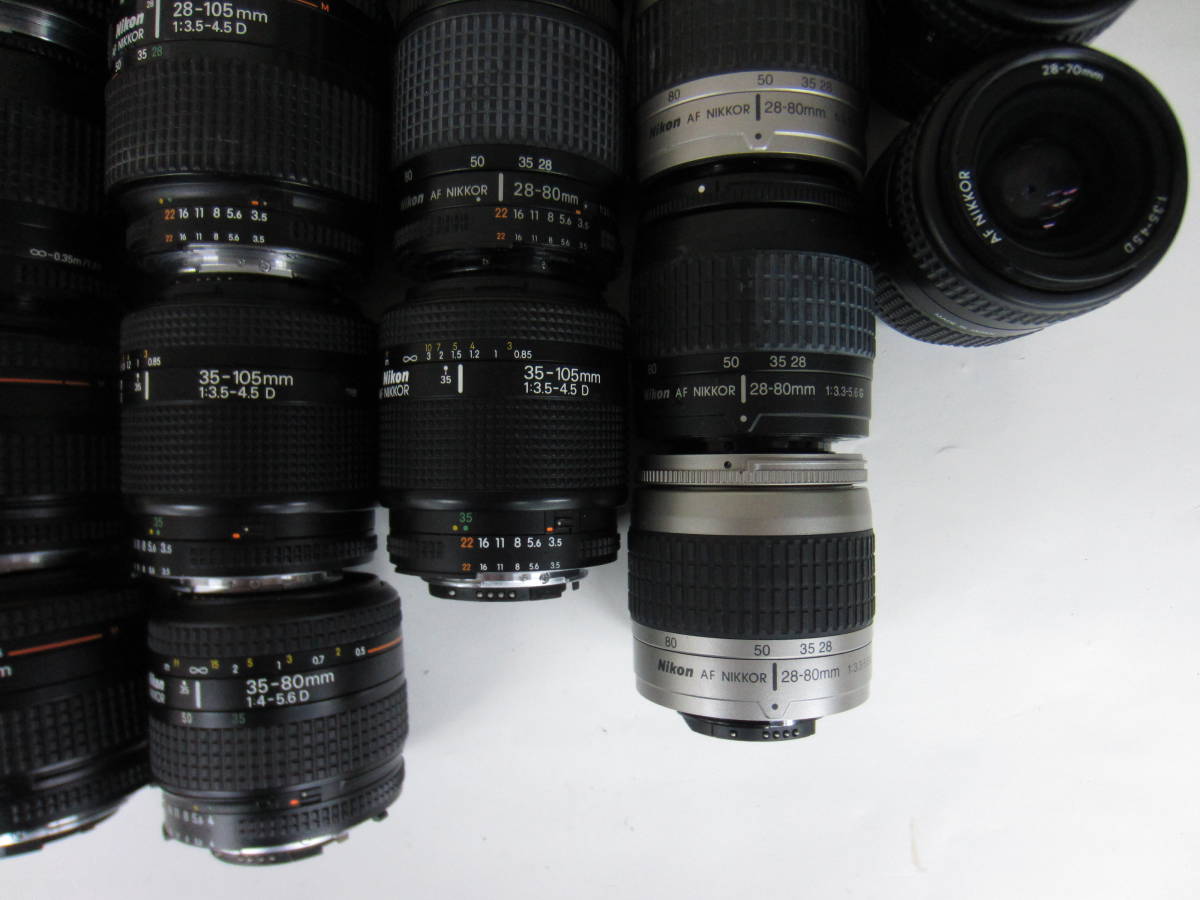 (4511K)ジャンク Nikon ニコン AF NIKKOR 28-80mm3.3-5.6G 35-80mm4-5.6D 70-300mm4-5.6G等まとめて大量セット35点 動作未確認 同梱不可_画像4