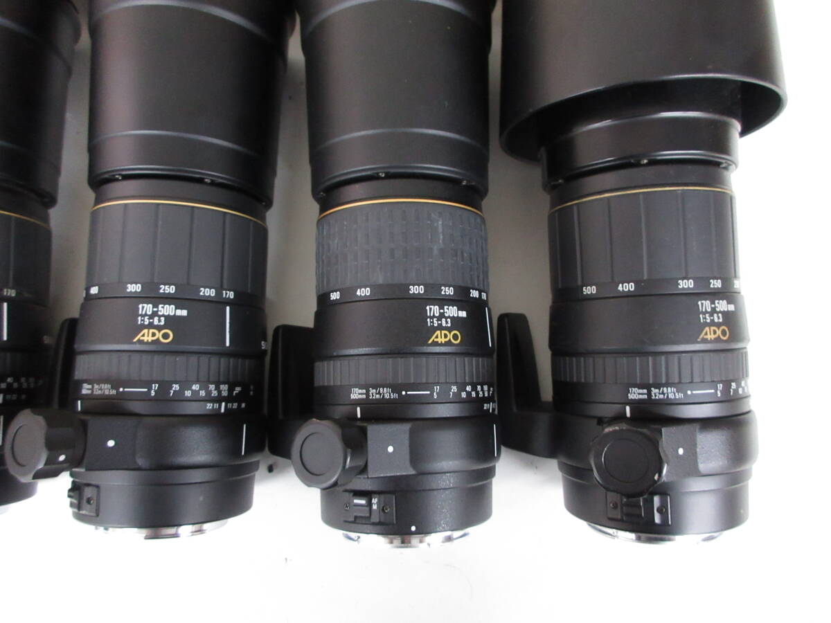 (4556N)ジャンク SIGMA Canonマウント 135-400mm 4.5-5.6 APO 170-500mm 5-6.3 APO等シグマ まとめてセット 8本 動作未確認 同梱不可_画像5