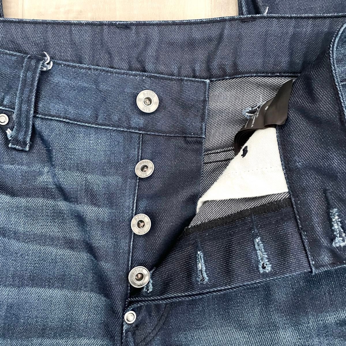 【G-STAR RAW】 ジースターロゥ デニムパンツ 5620 3D SLIM 立体裁断 濃いめのブルー W30L30