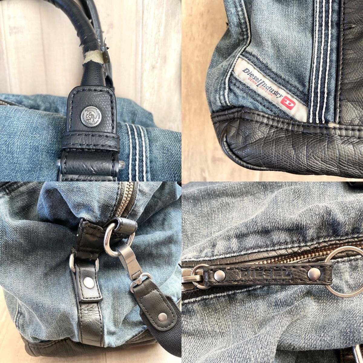 DIESEL】 ディーゼル ボストンバッグ ショルダーバッグ ロック DIESEL】 ディーゼル ボストンバッグ ショルダーバッグ ロック