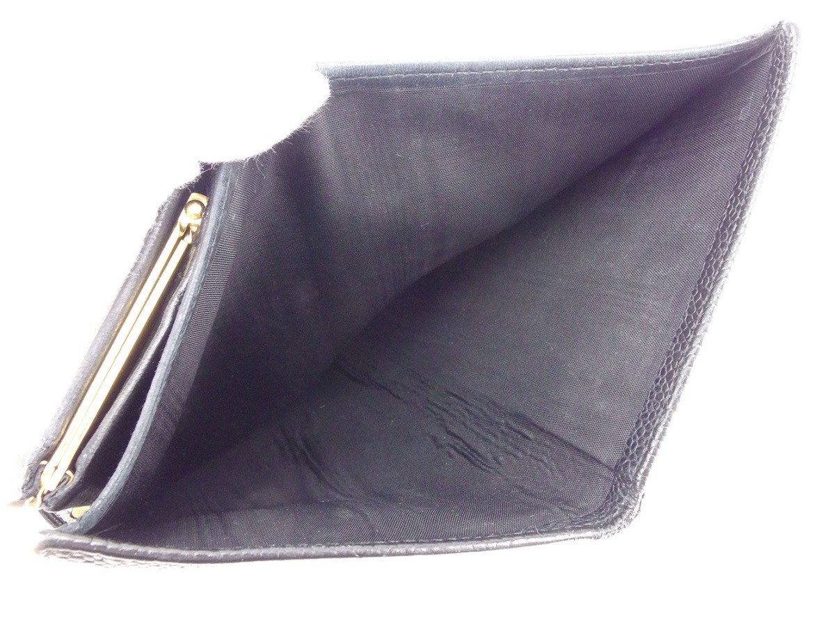 シャネル がま口財布 長財布 レディース キャビアスキン シャネル がま口財布 長財布 レディース キャビアスキン