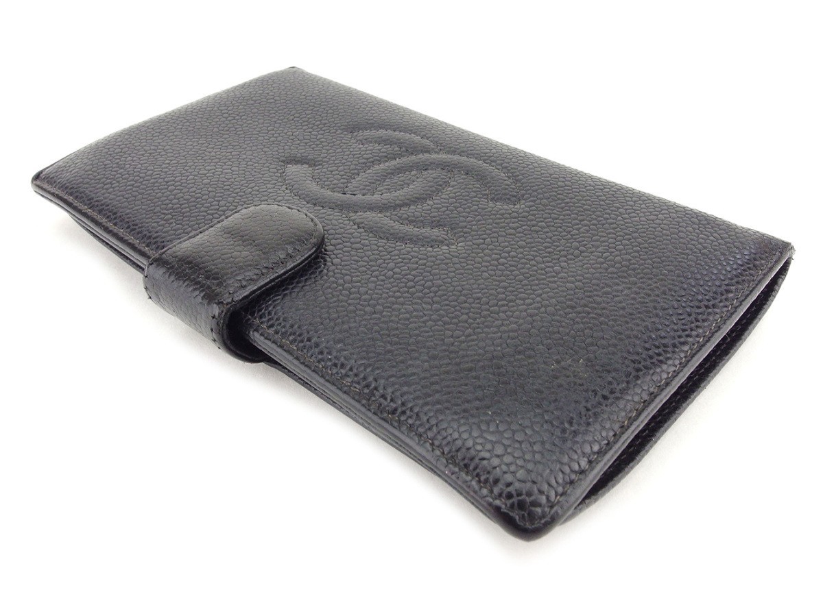 シャネル がま口財布 長財布 レディース キャビアスキン シャネル がま口財布 長財布 レディース キャビアスキン